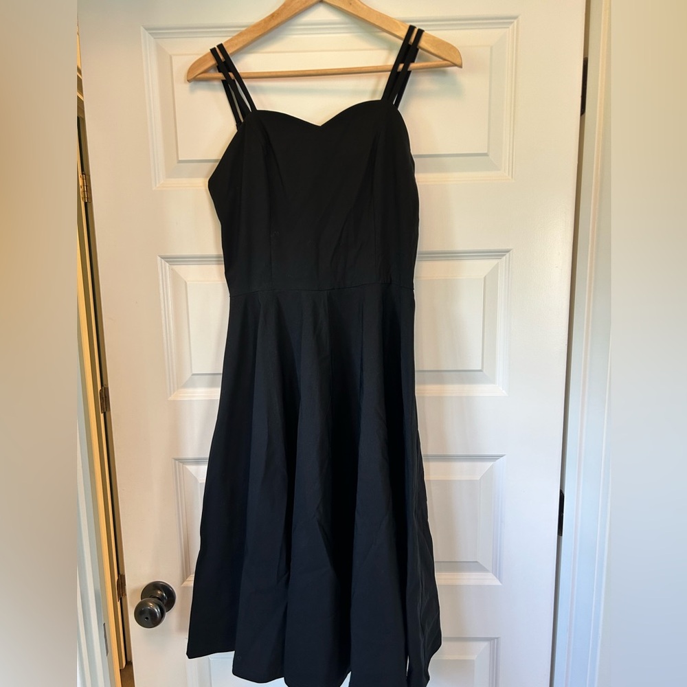 Black knee-length semi-formal dress